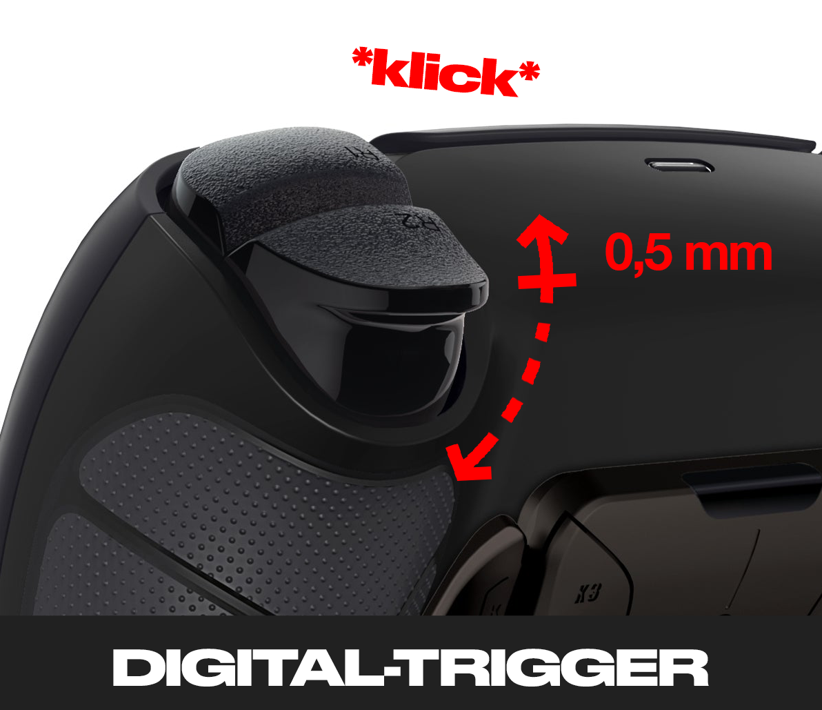 PS5 Pro Controller mit Hall-Effekt Sticks und Paddles 'Midnight-Black'