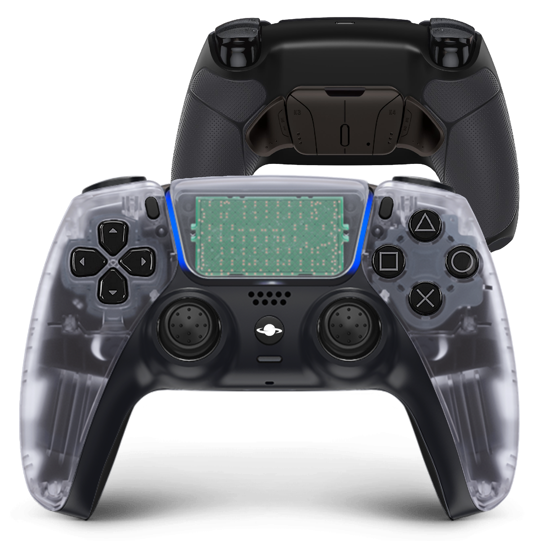 PS5 Custom Controller Transparent QuantroGaming ps5-custom-controller-transparent-quantrogaming