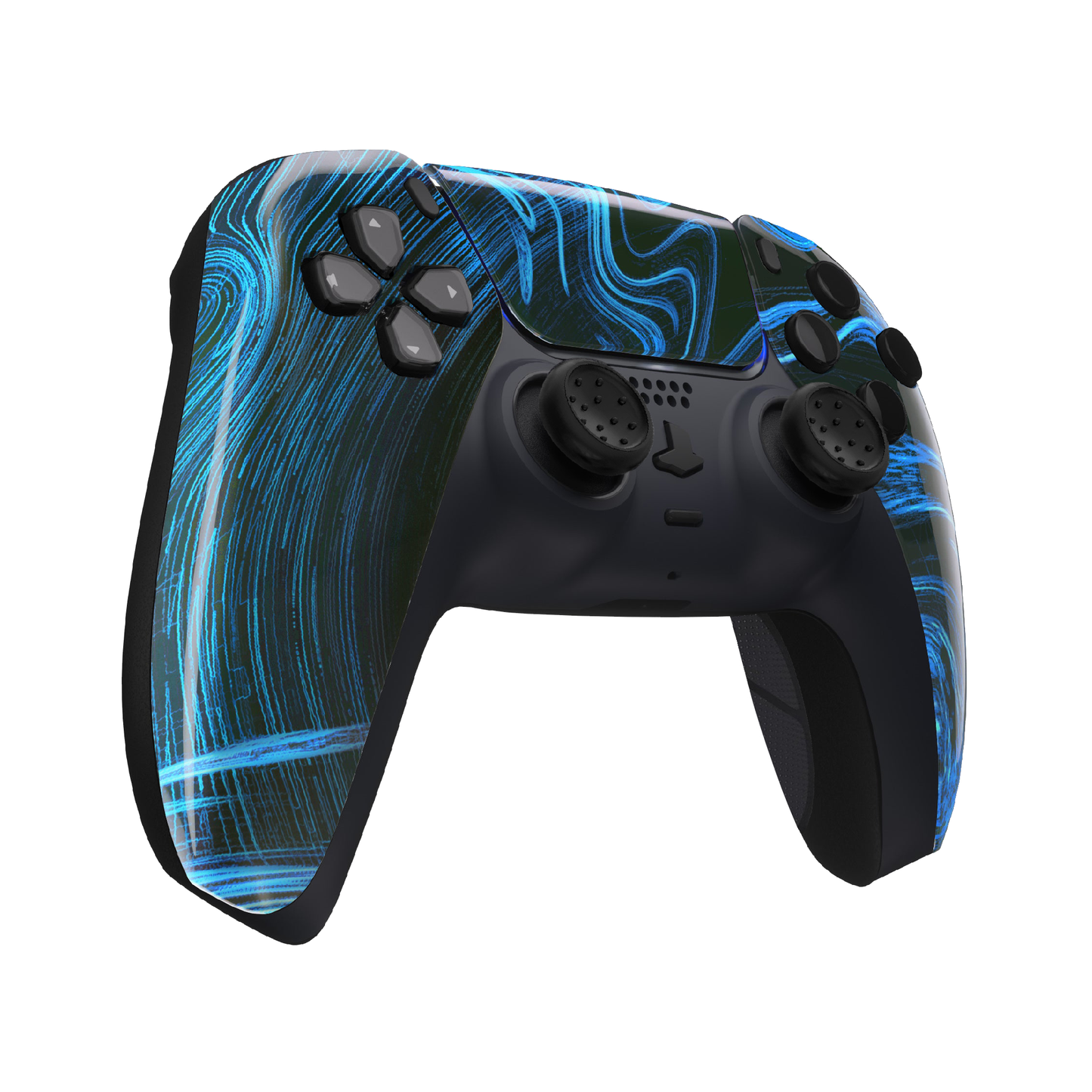 PS5 Custom Controller 'Blue Swirl'