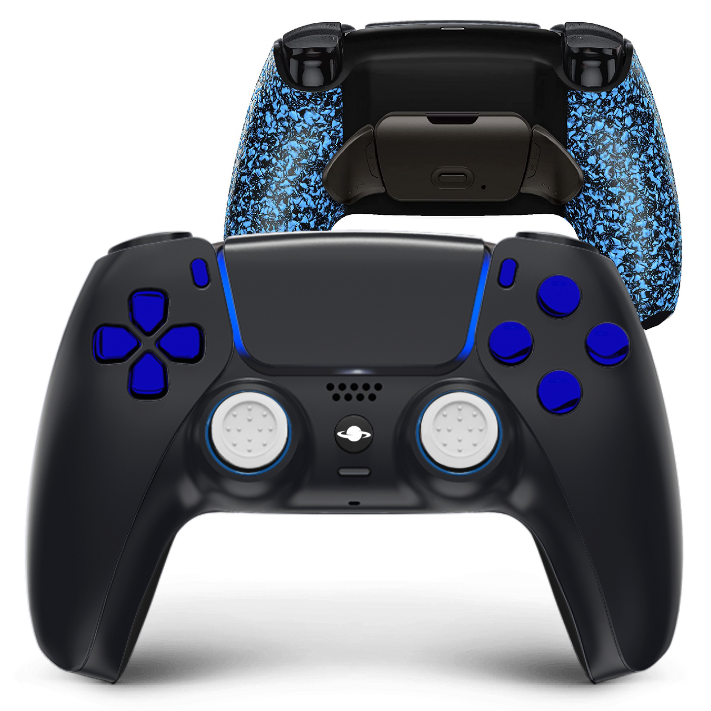 Blitzdeal: PS5 Custom Pro Controller "Black + Chrome Blue" (ohne Hall-Effect Sticks)