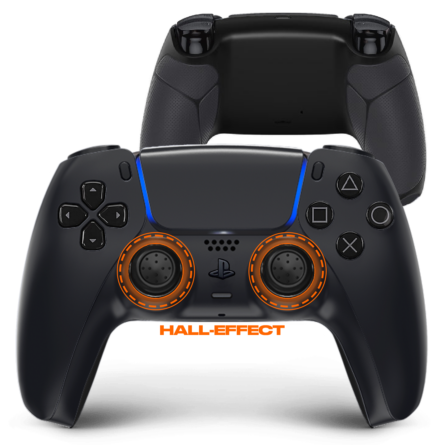 PS5 Controller with Hall Effect Sticks 'Midnight-Black'